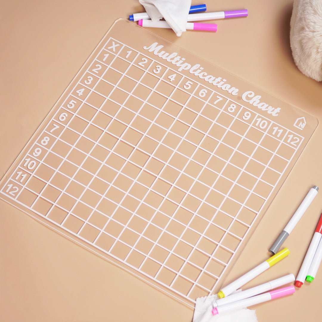 Reusable Multiplication Chart Board for Kids | Washable Math Practice Learning Board - Memories InsiteWashable Math Practice Learning Board